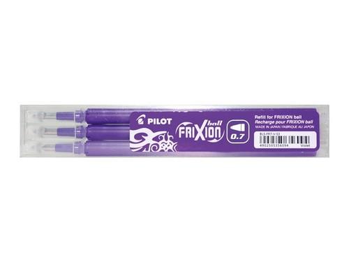 PILOT FRIXION Vymazateľná vložka 0,7 mm 3 kusy FIALOVÁ