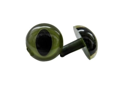 Svorky pre mačacie oči pre maskotov, zelené, 21 mm