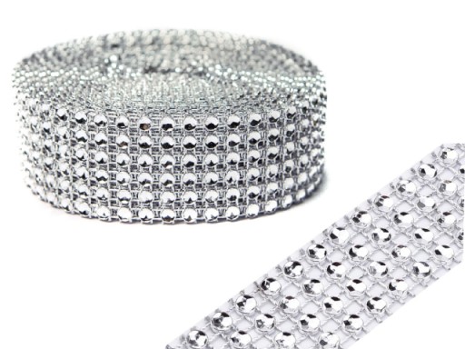 DIAMANTOVÁ STUHA opasok so zirkónmi 3 cm 4,5 metra