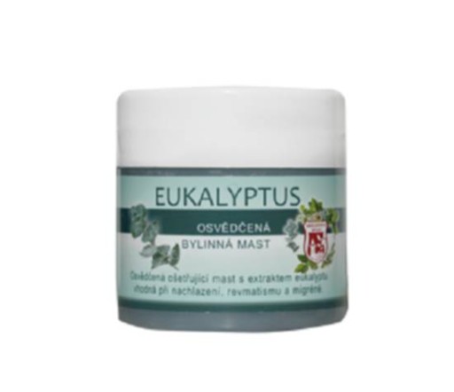Eukalyptová masť na prechladnutie Byliny Kosti Kĺby Chrípka 150 ml Putorius