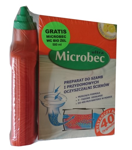 MICROBEC WC gél do septikov a domových čističiek odpadových vôd, 750 ml