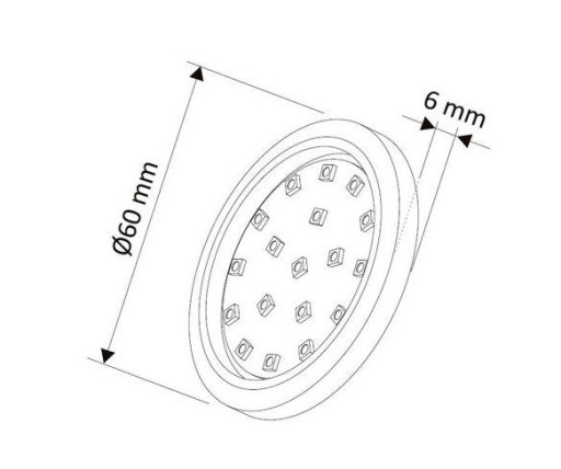 LED orbitové svietidlo strieborné 1,5W 12VDC studená