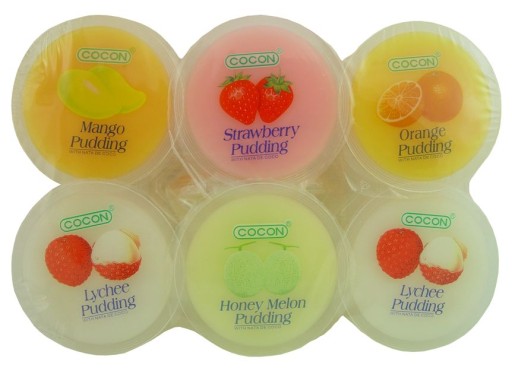 Ovocný puding s Nata de Coco, rôzne príchute 6x80g