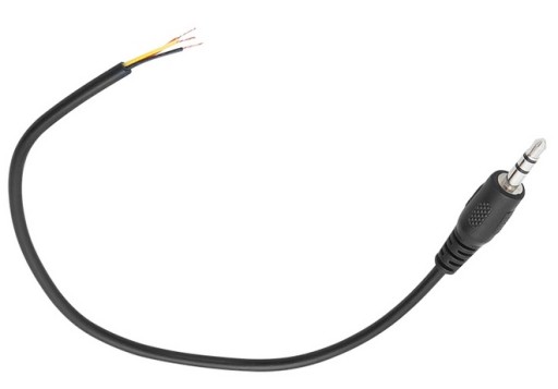 Malý stereo konektor JACK 3.5 s káblom 0,4 m (3415)