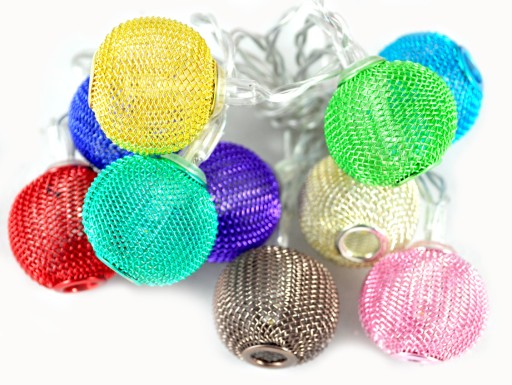 LAMPY OSVETLOVACIE STRUNOVÉ GARLANDY, prelamované GULE 10 LED