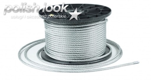 1m lano oceľové lano pozinkované 4mm CERTIFIKÁT