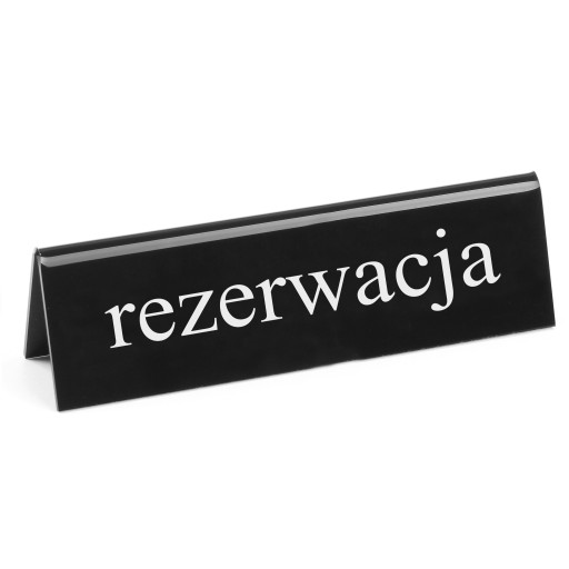 Obojstranná informačná tabuľa REZERVÁCIA je vyrobená z