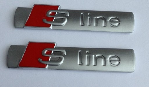 ODZNAK ZNAKU AUDI S LINE SLINE, MATNÝ KOV