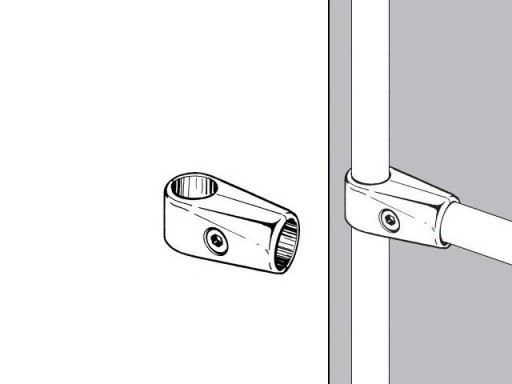 KONCOVÝ KONEKTOR MINI POTRUBIE CHROM. FI 25 FI25 TRIS