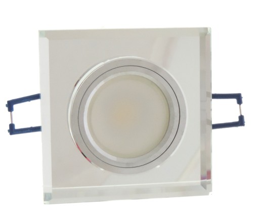 OSVETLENIE STRIEBORNÉ SKLENENÉ DRŽANIE LAMPY + GU10 LED 3W