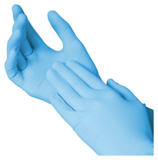 NITRILOVÉ RUKAVICE MODRÉ M (100) ČERVENÉ PLAST