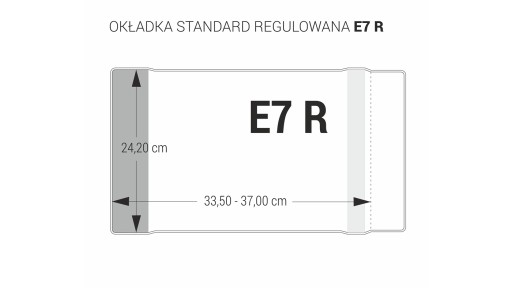 Obal knihy E7, nastaviteľný, 24,2x33,0 BIURFOL