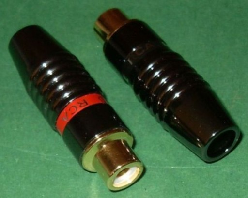 RCA cinch Plug HQ zásuvka pre zlatý FV kábel (1972)