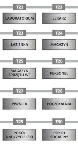 TABUĽKA PVC, SLOVÁ NA DVERE, 15x5cm, strieborná