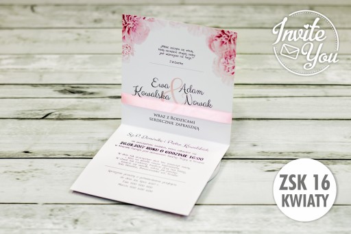 Svadobné oznámenia ZSK16 Flowers + príloha ZDARMA