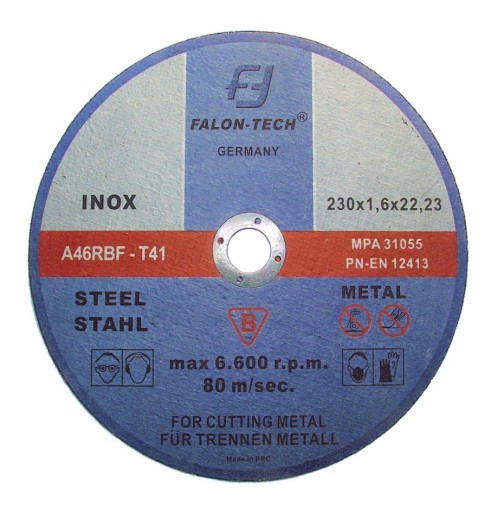DISKY KOVOVÉ REZNÉ KOTOUČE INOX 230/1,6 mm FT