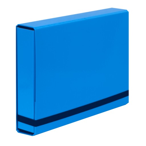VauPe CARIBIC BOX BOX s gumičkou 5cm SVETLOMODRÝ hrubý A4
