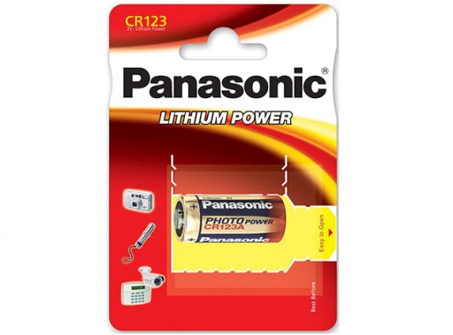 CR123 cylindrická lítiová batéria Panasonic 1 ks.