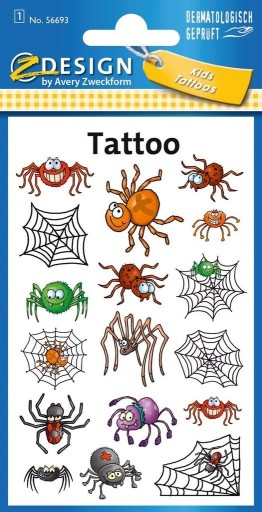 Tetovanie 12x7,5 cm Tattoo Spiders Zweckform