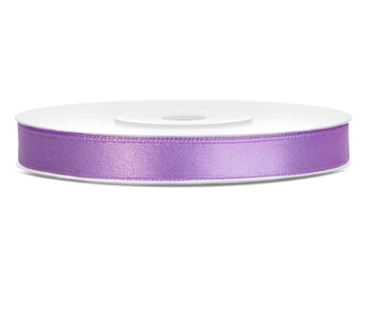 Saténová stuha - levanduľa 6 mm x 25 m