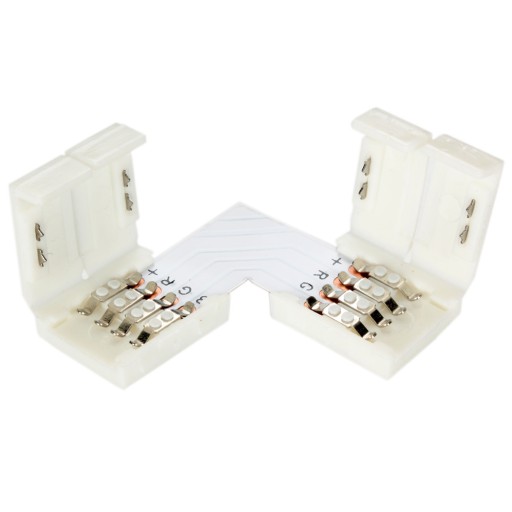 Uhlový konektor, RGB LED pásik 10mm, rohový konektor