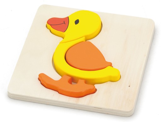 VIGA Baby prvé drevené puzzle, kačička