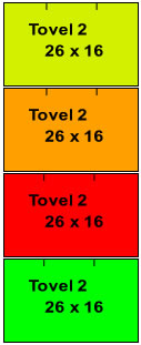 Visačky etiketovacia páska 26x16 červená 5 ks