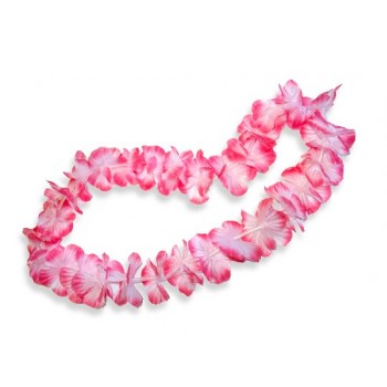 Havajský ružový outfit HEADBAND náhrdelník