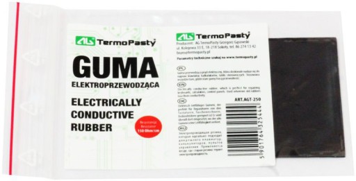 Elektricky vodivá guma 50x150x0,5mm_______AGT-251