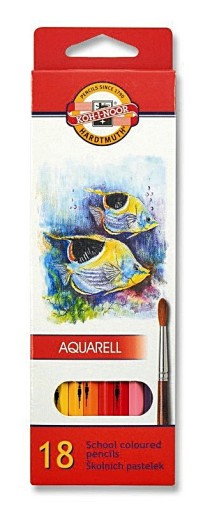AKVARELOVÉ ceruzky 18 FARIEB. KOH-I-NOOR 3717 RYBY