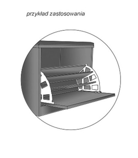 PÁNT NA SKRIŇKU NA OBUV - JEDNORADOVÝ OTOČNÝ