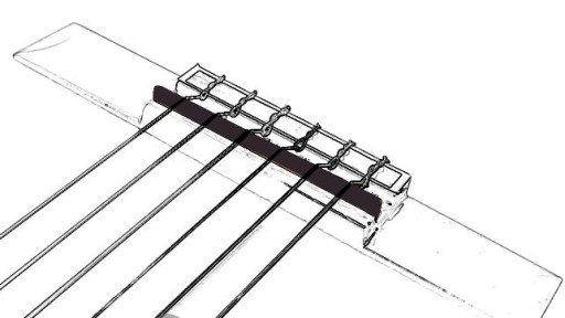 Sedlo kobylky MG-01 pre akustickú gitaru, ČIERNA