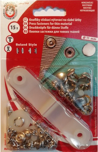 PRUŽINY Západky 11 mm strieborné + lis na inštaláciu