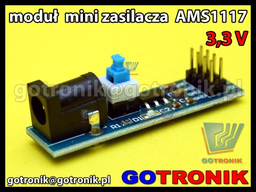 AMS1117-3V3 napájací modul s DC zásuvkou ____|076
