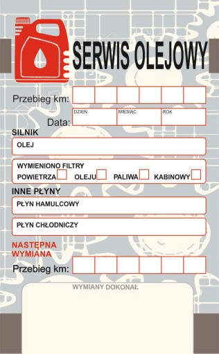 Servisná nálepka, 20 ks, výmena oleja