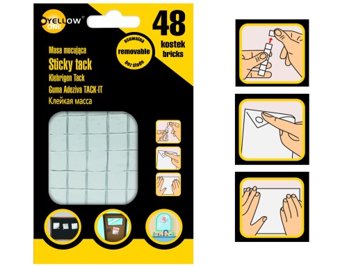 FIXAČNÁ HMOTA JEDNA ŽLTÁ 50G Pevná, 48 kociek