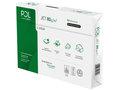 Ekologický kopírovací papier Poljet A4 80g/m2 500 listov