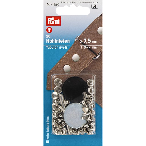 Koženkový nit N7 13x12mm Nity 20ks Strieborný
