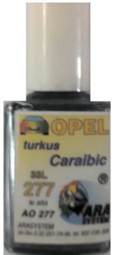 OPEL 357 37L TYRKYSOVÁ NEPTÚNOVÁ FARBA TESTOVACIA ARA