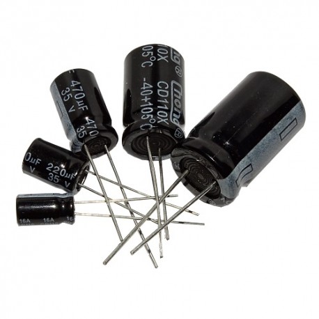 ELEKTROLYTICKÝ KONDENZÁTOR 22uF/63V 105 stupňov 2 ks