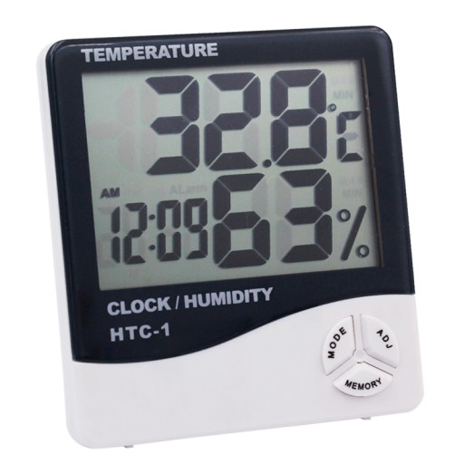 HYGROMETER TEPLOMER DIGITÁLNE HODINY VLHKOSŤ 7v1