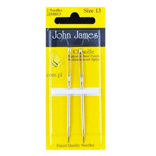 Súprava ženilkových vyšívacích ihiel - John James - veľkosť 13, 2 ks.