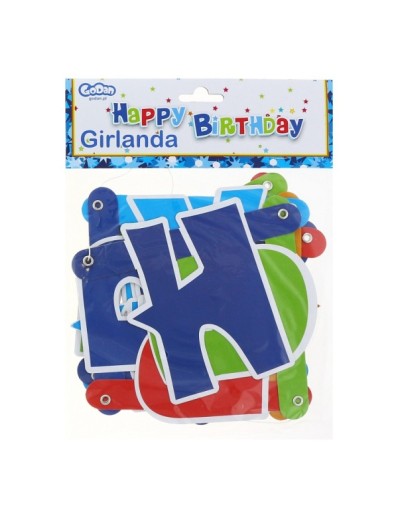 Papierové taniere Happy Birthday, modré, 18 cm, 6 ks.