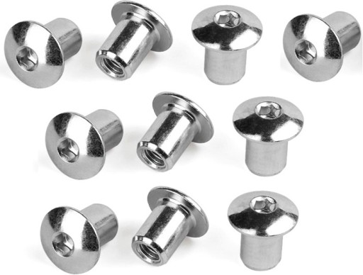 MATICE ERICSON, guľaté M6 x 10 mm POZINKOVANÉ MATICE - 10 KS