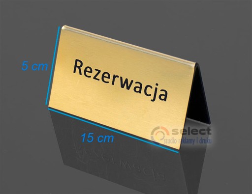 REZERVAČNÁ INFORMAČNÁ TABUĽA NA STÔL - GRAVÍR 15x5 cm