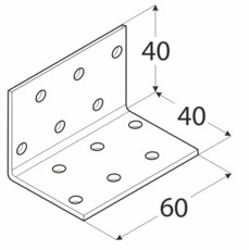 Montážny uholník - KM2 40x40x60x2 (2 kusy)
