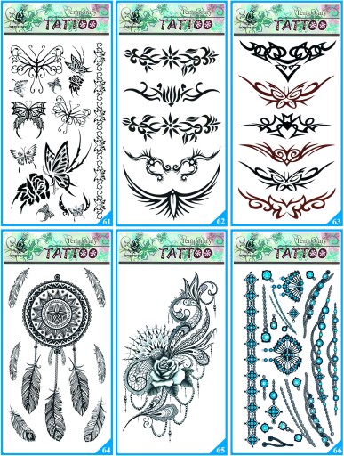 Nálepka VODNÉ TETOVANIE OBTISKY Henna Flash Tattoo