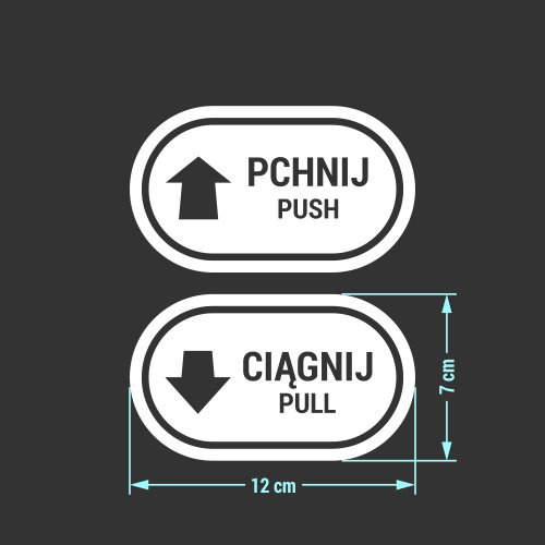 Samolepky Push Pull Push Pull 7x12