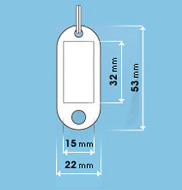 KEYRING identifikátor kľúča 50ks SVETLOMODRÝ