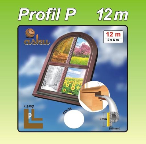 Okenné tesnenie P 12 m BIELA Vysoká kvalita!